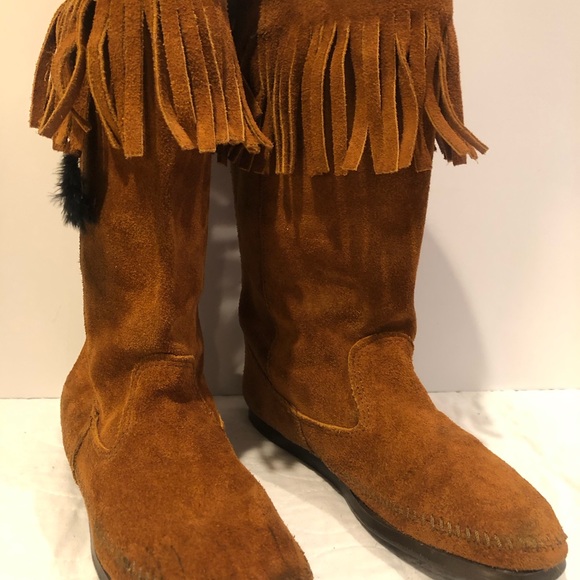 LOWER PRICE! MINNETONKA VINTAGE FRINGE BOOT (5B-04162920) - Picture 6 of 8